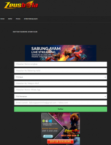 Daftar Digmaan Via Form Registrasi - Zeus Bola