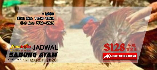 Jadwal Digmaan Sabung Ayam Online 17 Maret 2020